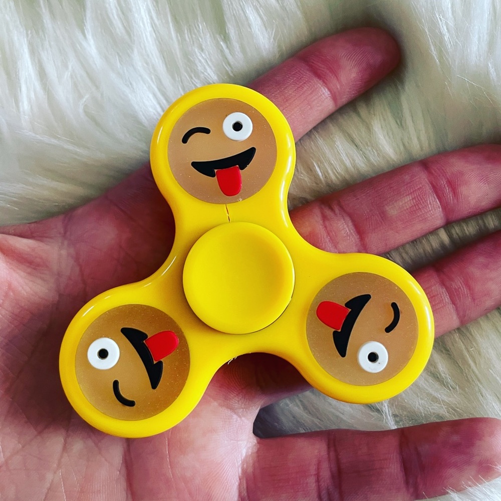 Yellow Emoji Hand Spinner Fidget